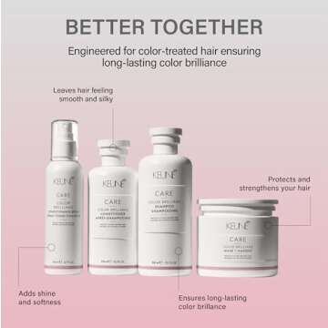 Keune Care Color Brillianz Shampoo, Color-Safe & UV-Protecting Cleanser for Color-Treated Hair, 10.1 Fl Oz