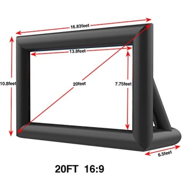 PPXIA 20ft Inflatable Projector Screen for Outdoor Fun