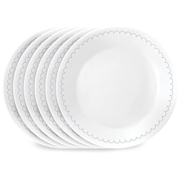 Corelle 6-Piece Appetizer Plates Set - Lightweight & Durable