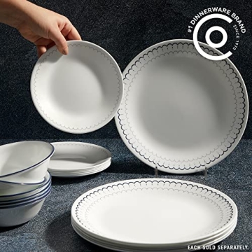 Corelle 6-Piece Appetizer Plates Set - Lightweight & Durable