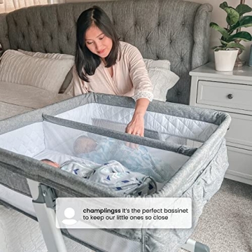 Simmons Kids Bassinet for Twins with Adjustable Height