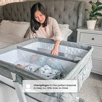 Simmons Kids Bassinet for Twins with Adjustable Height