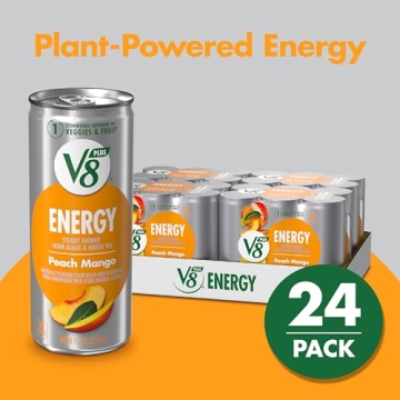 V8 +Energy Peach Mango Juice Drink 24 Pack