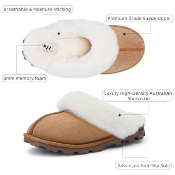 WaySoft Women’s Sheepskin Slippers: Style & Comfort