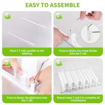 Coanto Drink Organizer for Fridge, Soda Can Dispenser for Refrigerator, Automatic Self-Pushing Fridge Drink Dispenser Holds up to 30 Cans, 6 Row