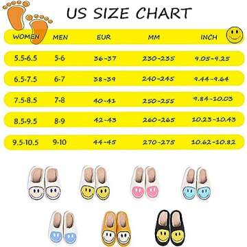 Cute Smile Face Slippers for Women and Men,Soft Plush Comfy Warm Couple Slip-On House Happy Face Slippers For Winter Indoor Outdoor Smile Slippers Non-slip Fuzzy Flat Slides White Pink 3637