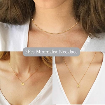 Personalized Aisansty Gold Heart Initial Necklaces for Women