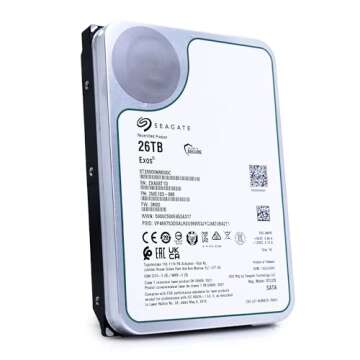 Seagate Exos 26TB Enterprise Hard Drive HDD SATA 6Gb/s 512MB Cache 7200 RPM 512e CMR Helium Sealed 3...
