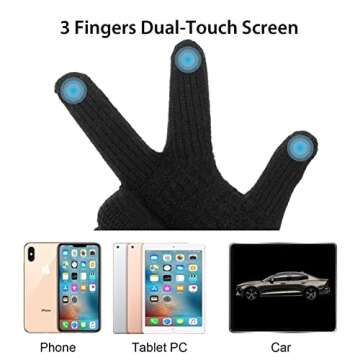 ViGrace Women's Warm Touchscreen Gloves for Winter Style