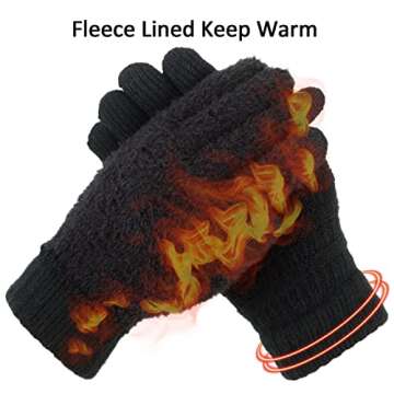 ViGrace Women's Warm Touchscreen Gloves for Winter Style