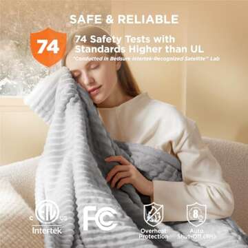 Bedsure Electric Blanket Full Size with 6 Heat Settings