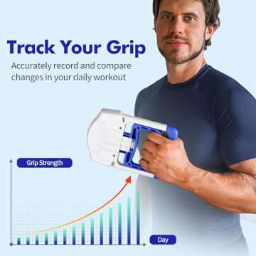 Grip Strength Tester - Hand Grip Dynamometer - Handheld Digital Grip Measurement Meter Device Traine...