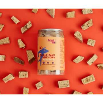Arya Sit! - Freeze-Dried Single Ingredient Dog Treats (Beef Liver)