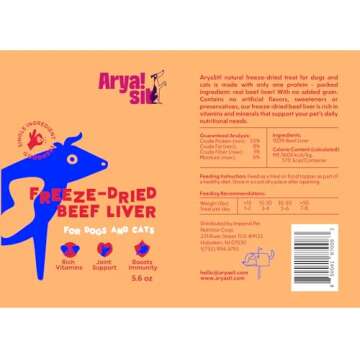 Arya Sit! - Freeze-Dried Single Ingredient Dog Treats (Beef Liver)