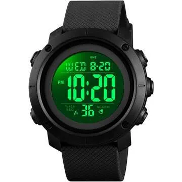 Big Boys Digital Sports Waterproof Watch (Black)
