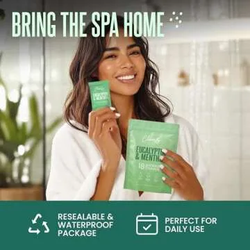 Cleverfy Shower Steamers for Aromatherapy - Menthol & Eucalyptus Set of 18 Shower Bombs