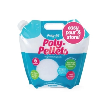 Fairfield Poly-Fil Poly-Pellets, Premium Polyester Weighted Stuffing Beads, Stuffing for Stuffed Ani...