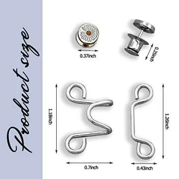 Qkari Jean Button Pins, Adjustable Jean Button, Detachable Jean Button Pin, No Sewing Required, Perfect Fit Instant Jean Button (Golden)