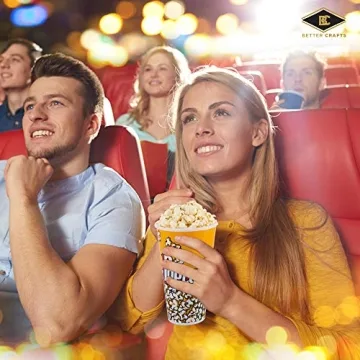 Durable Yellow Popcorn Tubs Set Perfect for Movie Nights