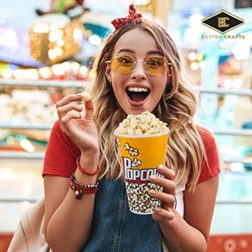 Durable Yellow Popcorn Tubs Set Perfect for Movie Nights