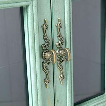 Stein World Furniture Hartford, Antique Blue and Wood Tone Display Cabinet