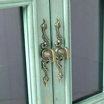 Stein World Furniture Hartford, Antique Blue and Wood Tone Display Cabinet