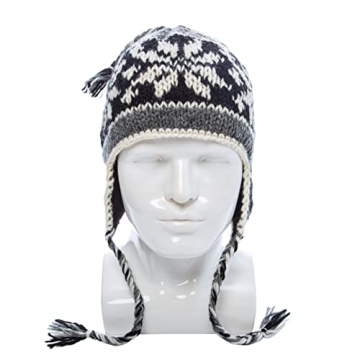 Hand Knit Sherpa Wool Hat with Micro Fleece Lining