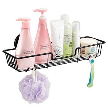 SANNO Suction Cups Shower Caddy, Bathroom Storage Combo Organizer,Rustproof Wire Basket for Kitchen ...