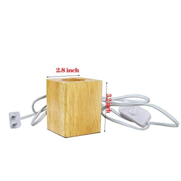 Vintage Industrial Wooden Table Lamp for Home Decor