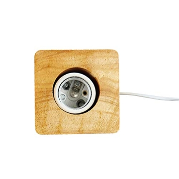 Vintage Industrial Wooden Table Lamp for Home Decor