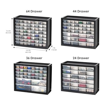 IRIS USA 24 Drawer Hardware Storage Organizer