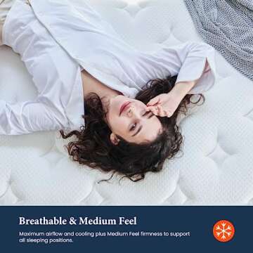 Coolvie Twin XL Mattresses 14 Inch, Hybrid XL Twin Mattress in a Box, 4 Layer Premium Foam with Pocket Springs for Motion Isolation and Pressure Relieving, Medium Feel, 100-Night Trial