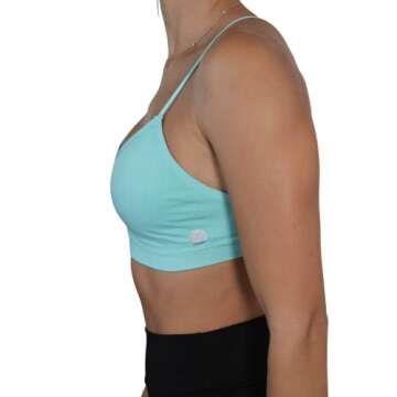 Daylan ATHLETICA 3-Strap Backless Sports Bra Bright Turquoise