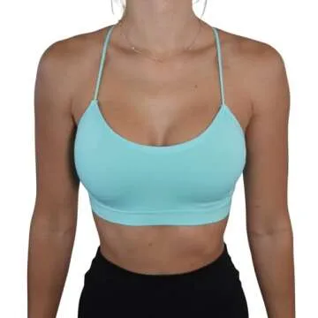 Daylan ATHLETICA 3-Strap Backless Sports Bra Bright Turquoise