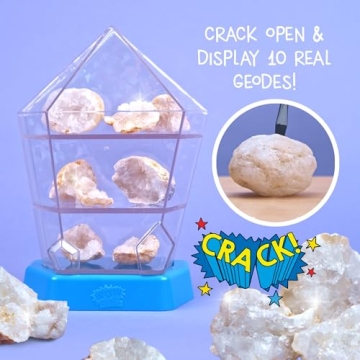 Break-Open Crystal Geodes Kit for Kids - STEM Learning Fun