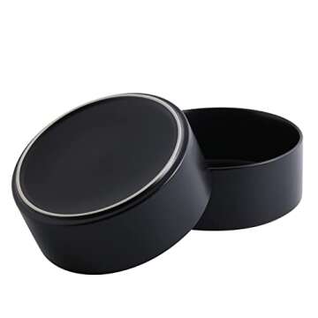 Addogyy Black Dog Bowl Ceramic for Medium Large Breed, Heavy Weighted Dog Food Water Feeder Dish, Non - Slip Modern Cute Extra Big Porcelain 8 in Pet Bowl Maze