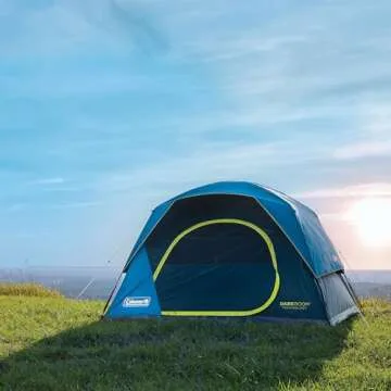 Coleman Skydome Dark Room Tent - Instant Setup & Sunlight Blocking for Family Camping