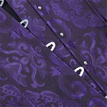 Arplvf Underbust Corset Tops for Women Plus Size Corsets and Bustiers Shapewear Outfit Black Purple XS
