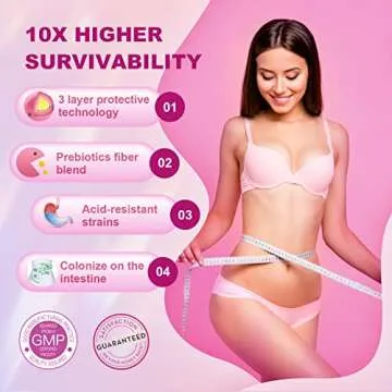 OMOGS Women's Probiotic, with Cranberry Extract, Organic Prebiotics & Vitamin C, 90 Billion CFUs,18 Strains, Help for Boost Immune, Digestive, Gut Health & Women's Health, Gluten & Soy Free,90 Tablets