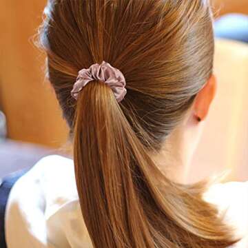 Hanaive 48 Pieces Satin Silk Scrunchies - Elastic Hair Bands, Hair Ties, Ponytail Holders, and Hair Decor in Lovely Colors for Women and Girls