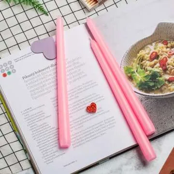 12 Pack Pink Taper Candles - Taper Candles 10 Inch Dripless, Smokeless & Unscented - 8 Hours Long Burning - Tall Candlesticks - Ideal for Weddings, Dinner Parties, Home Decor, Birthday Party