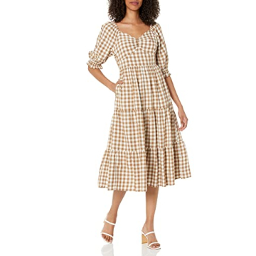 Stylish Amara Midi Dress with Sweetheart Neckline