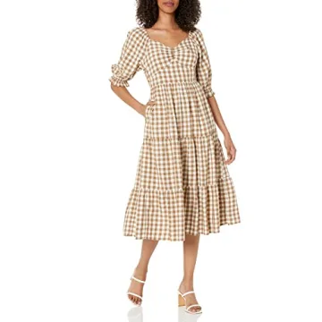 Stylish Amara Midi Dress with Sweetheart Neckline