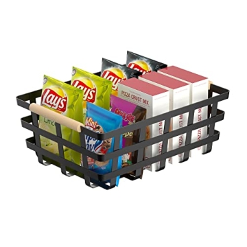 Farmhouse Style Wire Metal Storage Baskets with Wood Handles