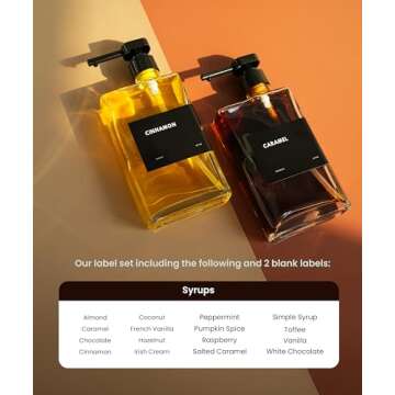 APT 1101 Elegant Glass Coffee Syrup Dispensers - Set of 2