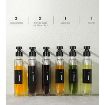 APT 1101 Elegant Glass Coffee Syrup Dispensers - Set of 2