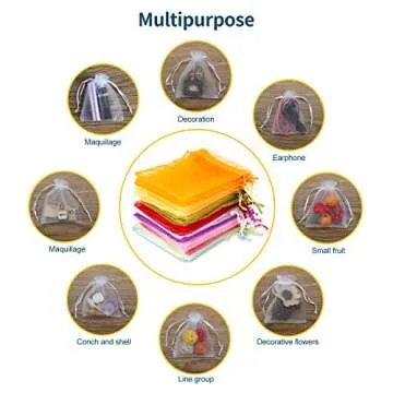 WenTao 100PCS Organza Gift Bags - Vibrant Wedding Favors