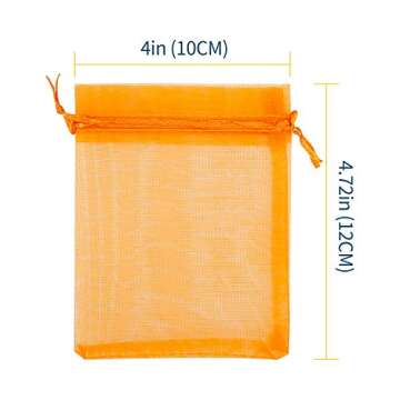 WenTao 100PCS Organza Gift Bags - Vibrant Wedding Favors