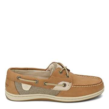 Sperry Womens Koifish Boat Shoe, Linen/Oat, 7 Narrow