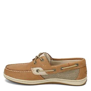 Sperry Womens Koifish Boat Shoe, Linen/Oat, 7 Narrow